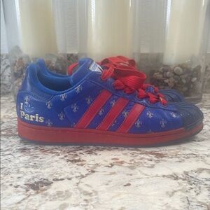 2005 35th Anniversary Paris RARE Blue and Red Adidas Shoes